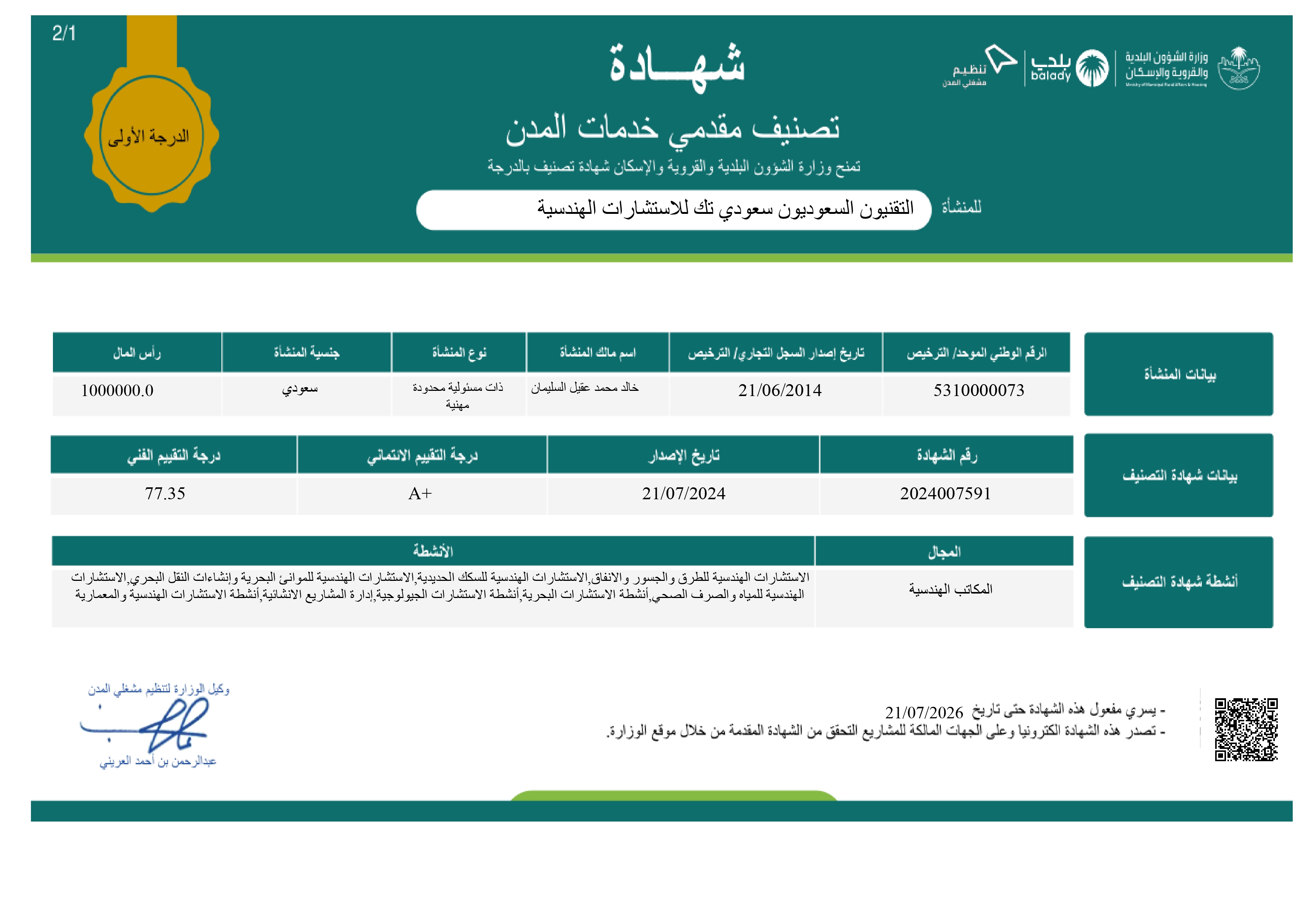 Certificate